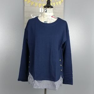 Navy layered sweatshirt